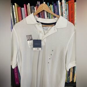 MENS solid white NWT polo